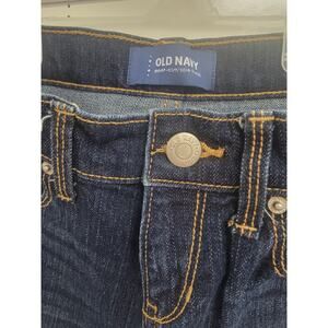 Old Navy Boot Cut Dark Wash Denim Jeans Girls Sz 10 Adjustable Waist  0022